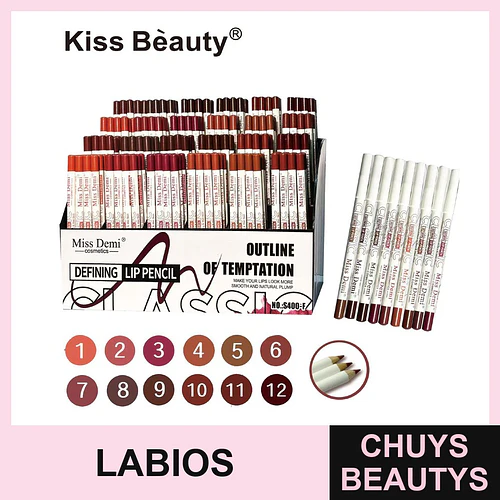 Lápiz delineador de labios suave Chuys Beautys 288 und - COSMIVA | Chuys Beautys