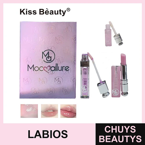 Set Labial Brillo 3 Piezas Sabor Fresa Chuys Beautys - COSMIVA | Chuys Beautys