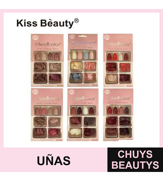 Uñas postizas brillantes Chuys Beautys - Puntiagudas