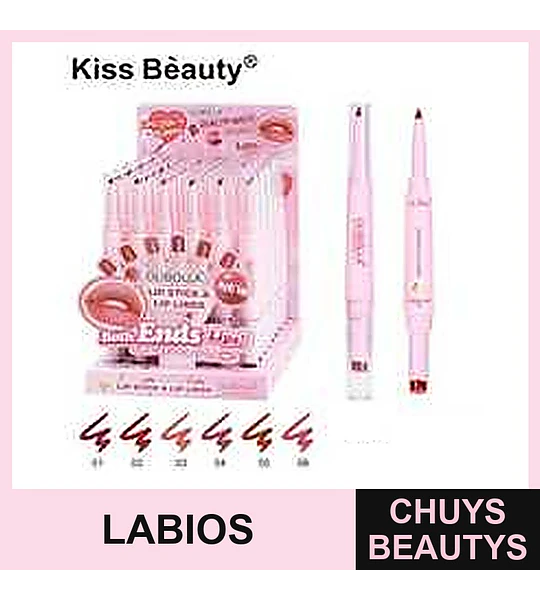 Brillo Labial Mate Chuys Beautys + Lápiz Delineador