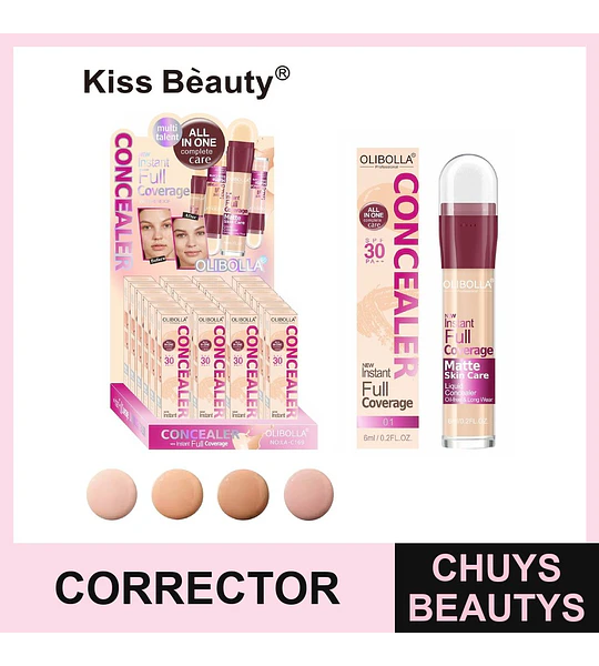 Corrector Matte 4 Colores Chuys Beautys