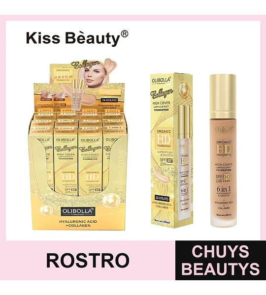 Base Líquida Matte 4 Tonos Chuys Beautys