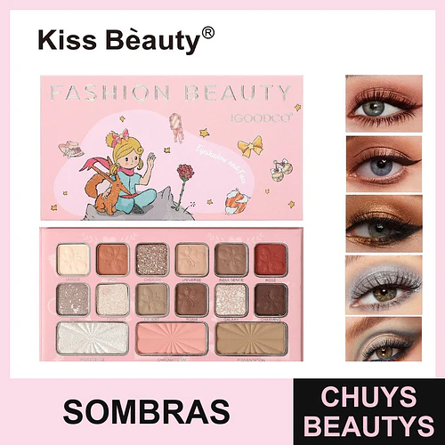 Paleta de Sombras 15 Tonos Chuys Beautys - COSMIVA | Chuys Beautys