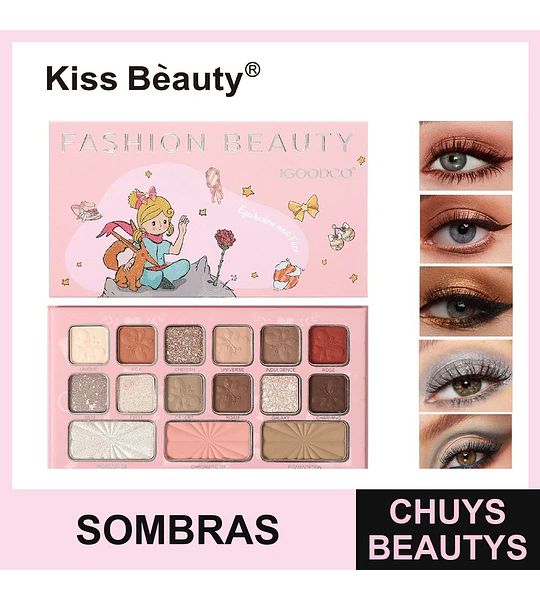 Paleta de Sombras 15 Tonos Chuys Beautys