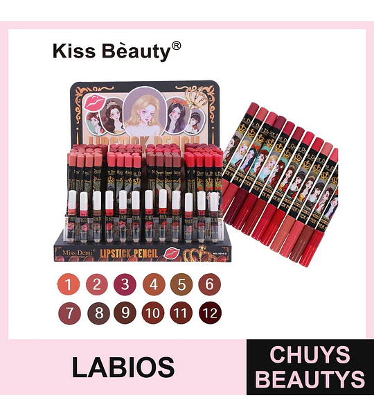 Lápiz Delineador de Labios 12 Tonos Chuys Beautys