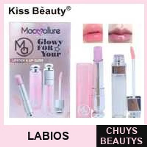 Set Labial Brillo Sabor Fresa Chuys Beautys - COSMIVA | Chuys Beautys