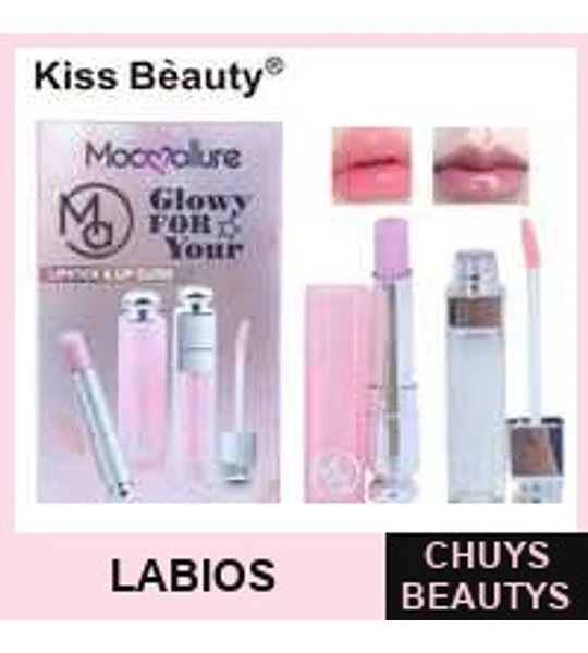 Set Labial Brillo Sabor Fresa Chuys Beautys