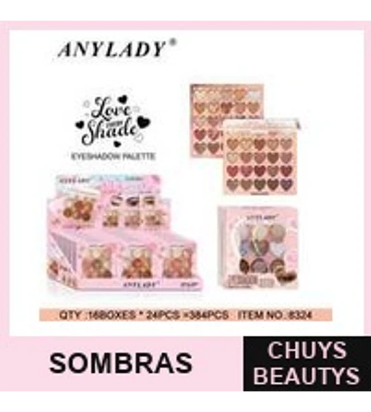 Paleta de sombras 9 tonos Chuys Beautys