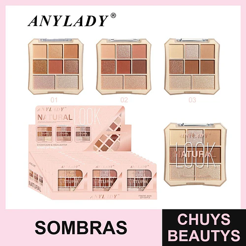 Paleta de Sombras 6 Tonos y 2 Iluminadores Chuys Beautys - COSMIVA | Chuys Beautys