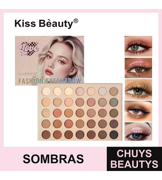 Paleta de sombras 35 tonos Chuys Beautys
