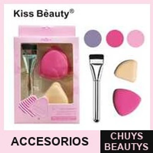 Set de Brocha y Esponja Maquillaje 3 Pcs Chuys Beautys - COSMIVA | Chuys Beautys