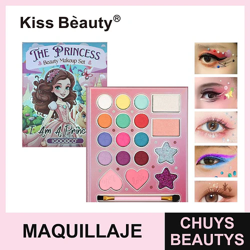 Set de Maquillaje 18 Tonos Chuys Beautys para Niñas - COSMIVA | Chuys Beautys