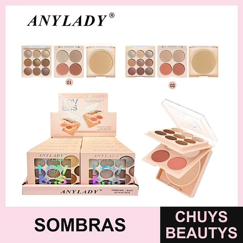 Set de Sombras 9 Colores Chuys Beautys para Maquillaje Completo - COSMIVA | Chuys Beautys