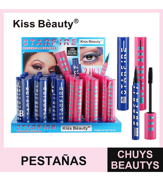Set de Maquillaje Mascara y Delineador Volumen y Largo 24 Hr