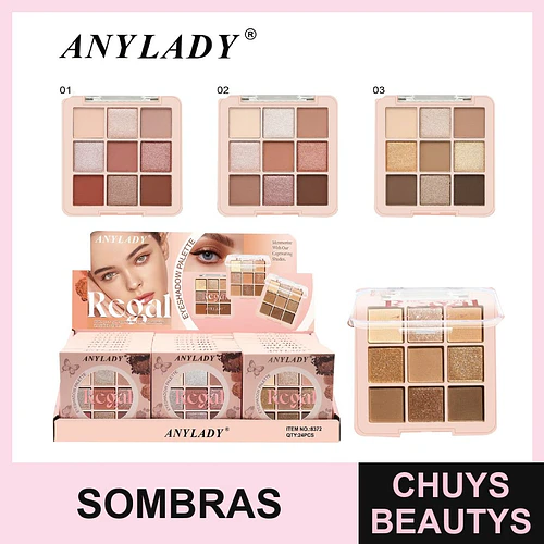 Paleta de Sombras 9 Tonos Chuys Beautys - COSMIVA | Chuys Beautys