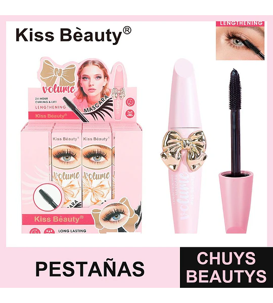 Máscara de pestañas negra Chuys Beautys para alargamiento y definición