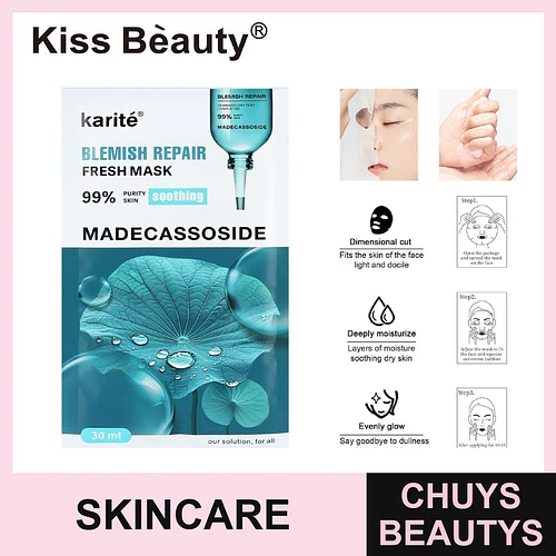 Mascarilla Facial Centella Asiática Chuys Beautys - Purifica y Revitaliza - COSMIVA | Chuys Beautys