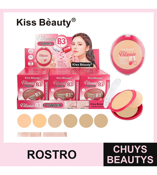 Polvo Compacto Vitamina B3 Chuys Beautys para Piel Radiante