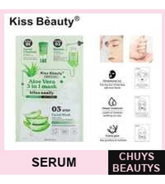 Set 3 en 1 Aloe Vera Limpiador Facial, Mascarilla y Serum