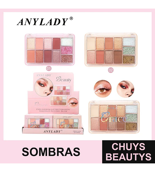 Paleta de Sombras 11 Tonos Chuys Beautys