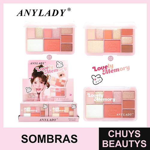 Set de Sombras + Iluminador + Rubor - Chuys Beautys - COSMIVA | Chuys Beautys