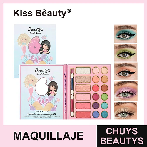 Set de Maquillaje para Niña 20 Tonos - Chuys Beautys - COSMIVA | Chuys Beautys