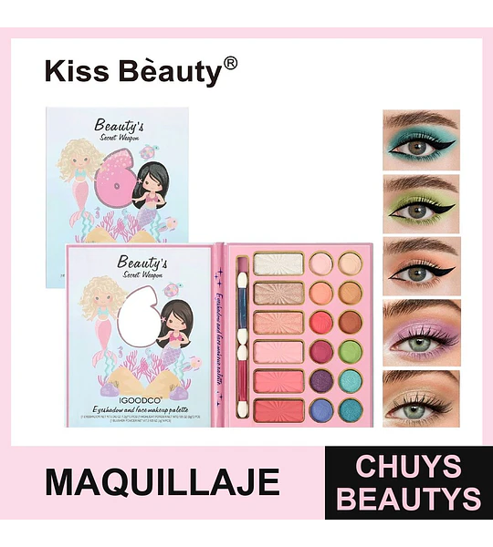 Set de Maquillaje para Niña 20 Tonos - Chuys Beautys