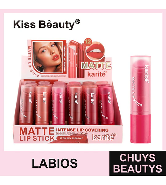 Labial en Barra Mate Chuys Beautys - 12 Tonos