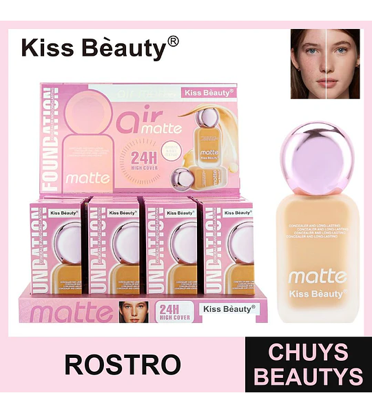 Base de Maquillaje Mate 24 HR Alta Cobertura - Chuys Beautys