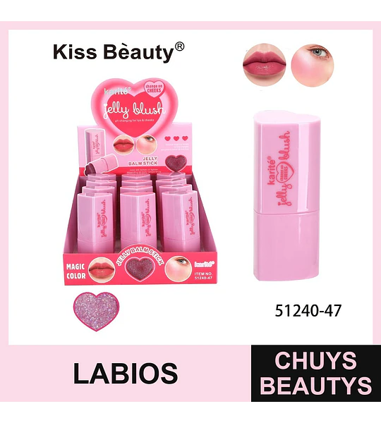 Jelly 2 en 1 Labial y Rubor - ¡Dale color a tus labios y mejillas!