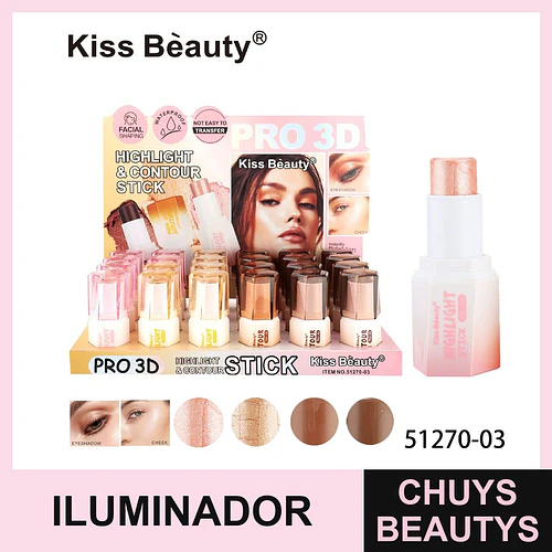 Contorno e iluminador en barra - 4 tonos - COSMIVA | Chuys Beautys