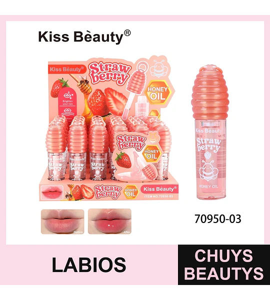 Aceite labial hidratante Chuys Beautys con miel