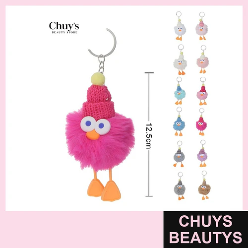 Llaveros de Pon Pon Coloridos - Chuys Beautys | Chuys Beautys