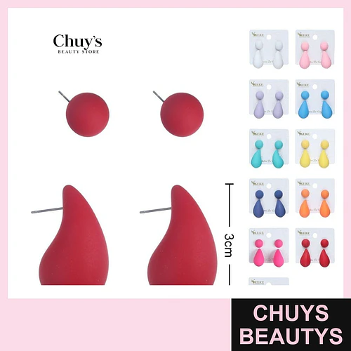 Zarcillos colores variados - Chuys Beautys | Chuys Beautys