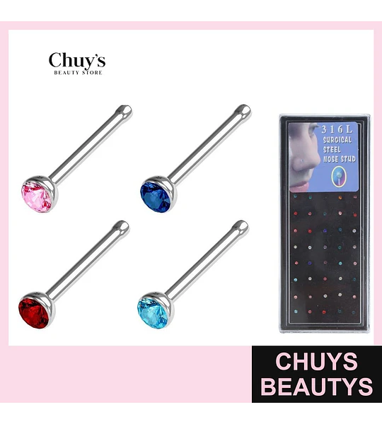Piercing Acero Inoxidable 1,8mm 40 Pcs