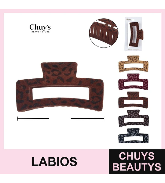 Clip de cabello estampado leopardo