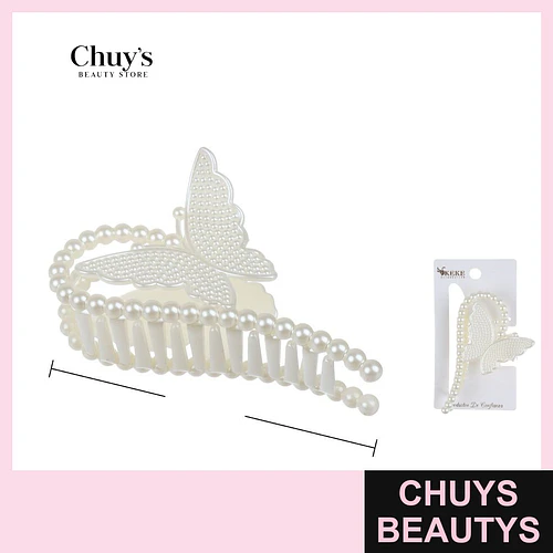Ganchetas con Perlas Mariposas - Chuys Beautys | Chuys Beautys