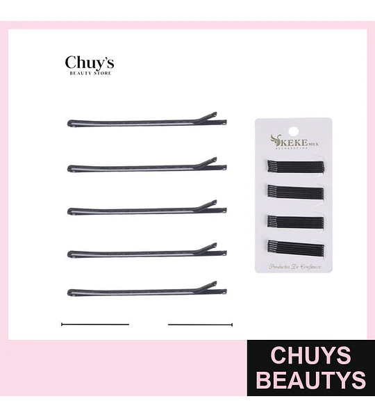 Trabas negras para peinados 24pcs