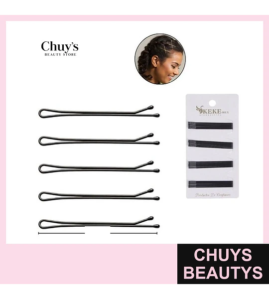 Trabas negras para peinados 20pcs