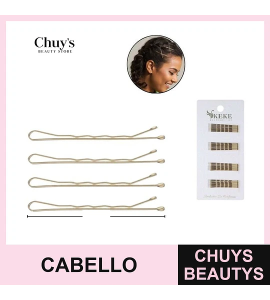 Trabas doradas para el cabello