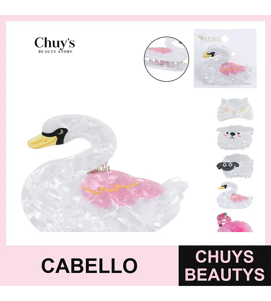 Pinza de Cabello Cisne 7.5cm