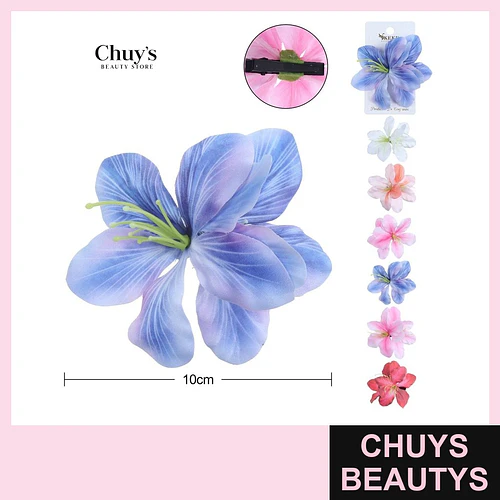 Pinche de Flor Azul 10cm - Chuys Beautys | Chuys Beautys