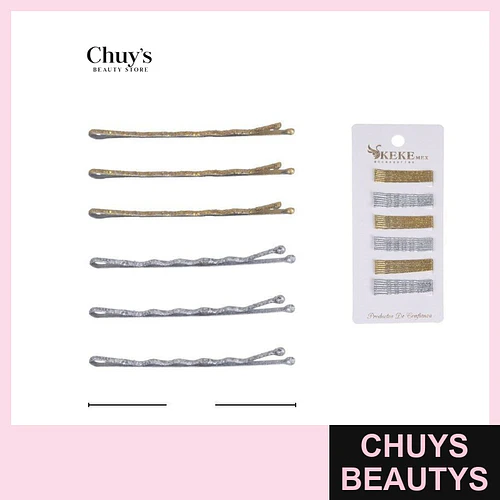 Trabas de peinados dorado/plateado - Chuys Beautys | Chuys Beautys