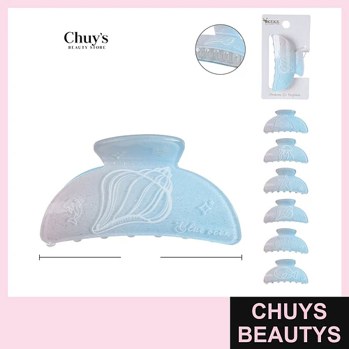 Ganchera azul marino con diseño - Chuys Beautys | Chuys Beautys