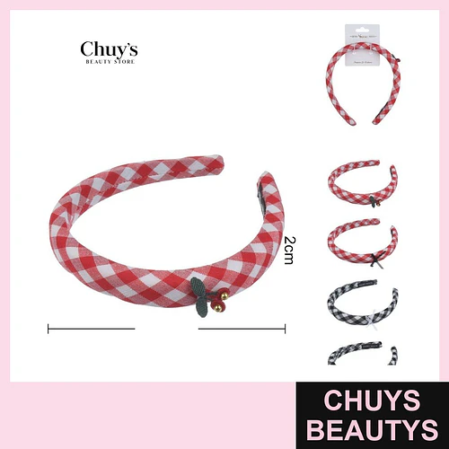 Cintillos estampados a cuadros - Chuys Beautys | Chuys Beautys