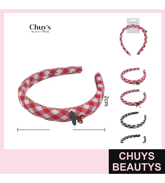Cintillos estampados a cuadros