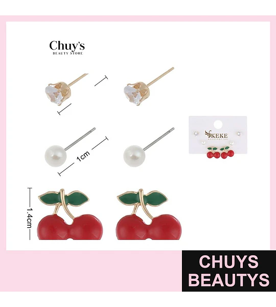 Set de Pendientes de Cereza