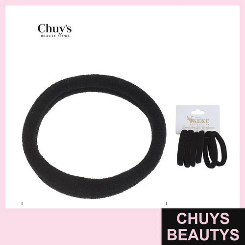Colet Algodón Color Negro 6 Pcs 5,5cm - Chuys Beautys | Chuys Beautys