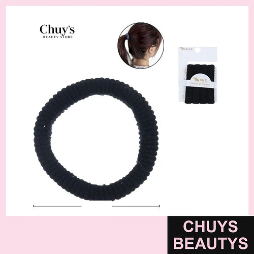 Colet Algodón Negro 4 Pcs 5.5cm - Chuys Beautys | Chuys Beautys