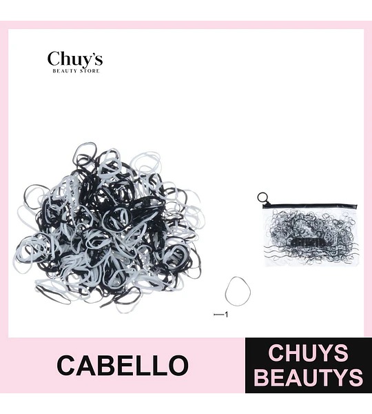 Elásticos para cabello 1500 Pcs
